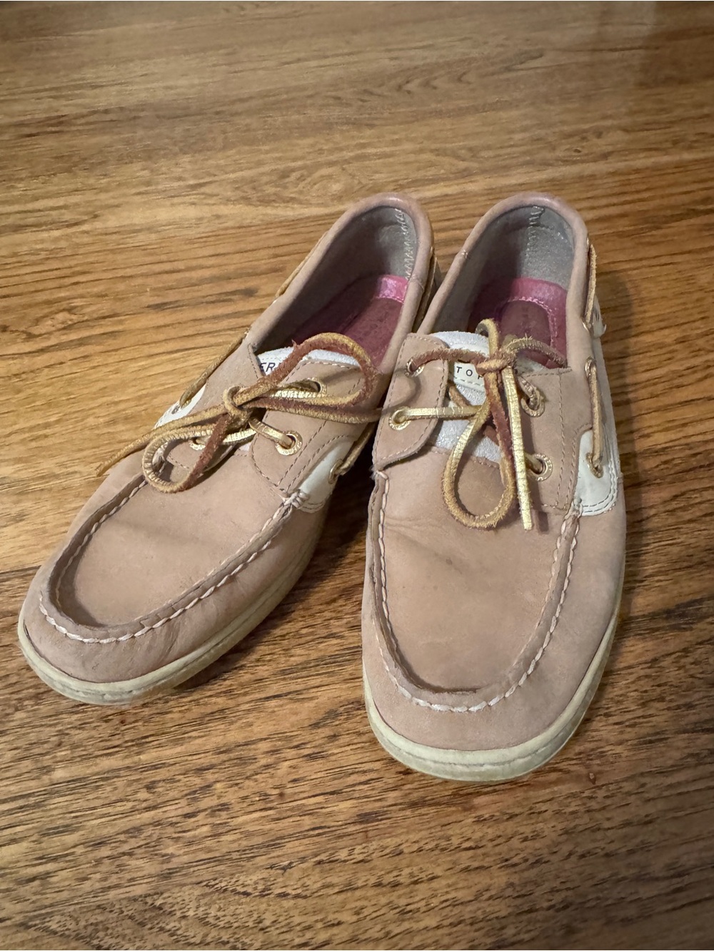 Sperry Women's Pink-Tan Boat Shoes